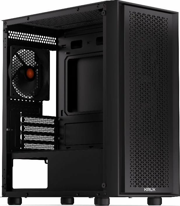 Kasë Krux Scor KRXD002 Cube Tower microATX/Mini-ITX me xham të kalitur, e zezë