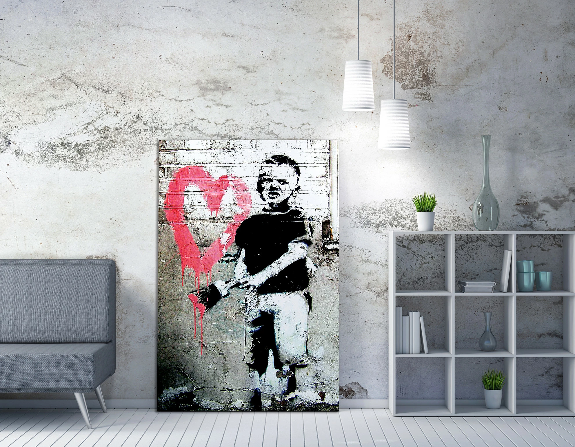 Pikturë dekorative në kanavacë, shumëngjyrëshe, Banksy, WY37, 70x100cm