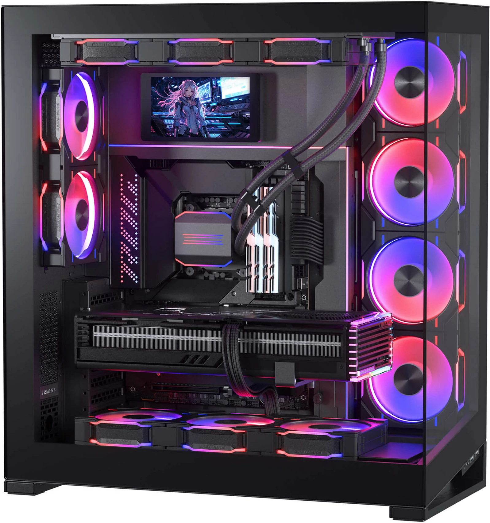 Ekran Phanteks 5.5" High Resolution për Kasë, i zi