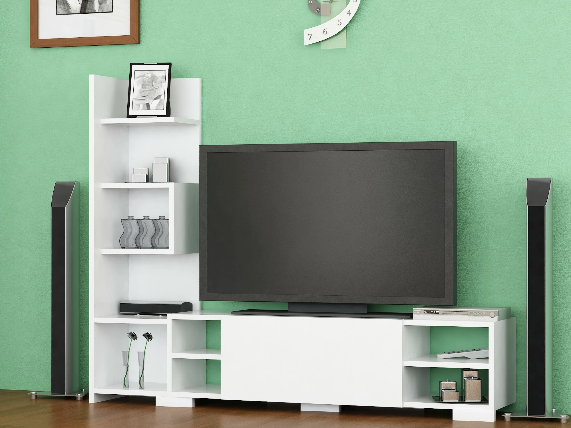 Komodë TV Hanah Home, Pera, e bardhë