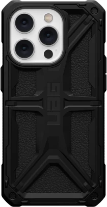 Mbështjellës UAG Monarch për iPhone 14 Pro, 5-shtresor, TPU/PC me elemente metalike, MIL-STD, kompatibil me karikim wireless, e zezë
