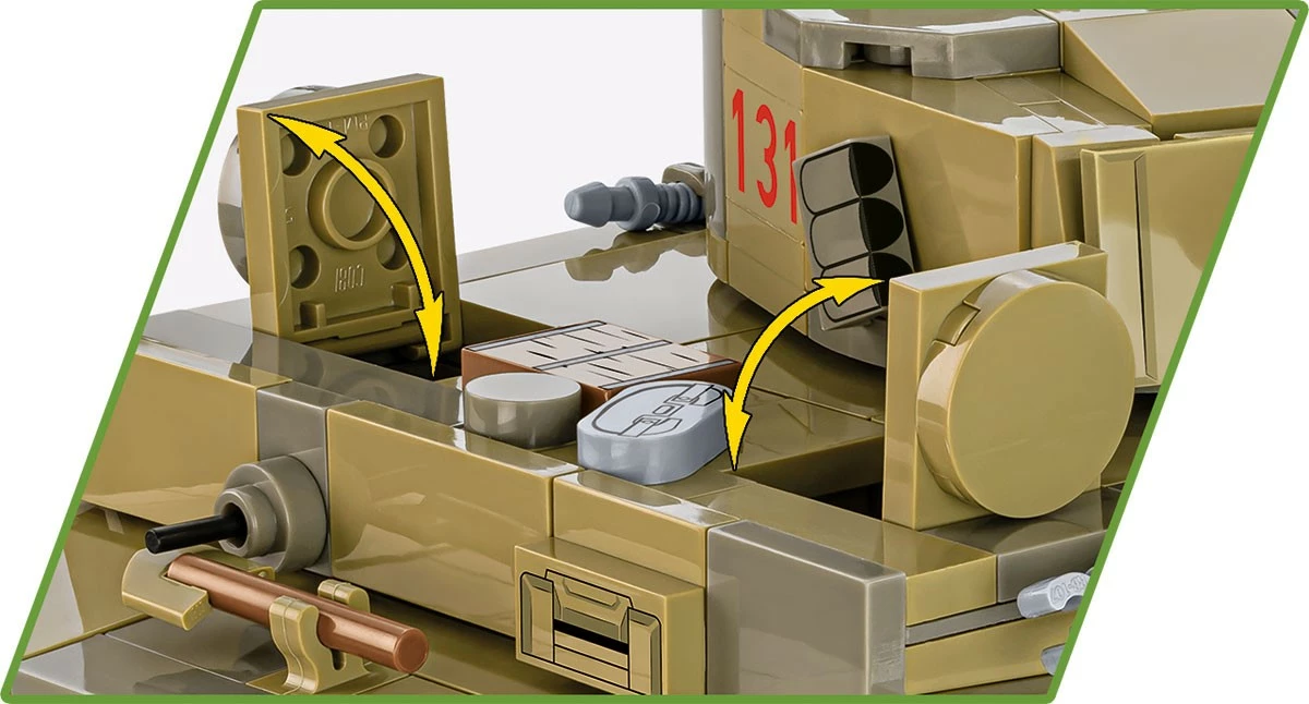 Set ndërtimi Cobi Klocki Panzer VI Tiger I no 131, 898 pjesë, me figurë, e verdhë