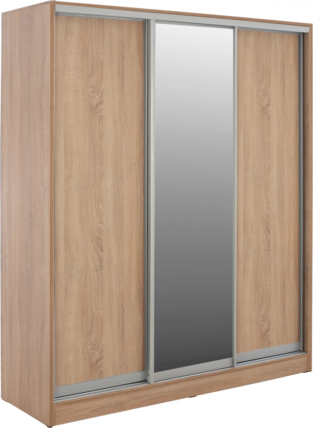 Garderobë me dyer rrëshqitëse, sonama, me pasqyrë, 3 dyer, FH2461.01, 183x60x220 cm