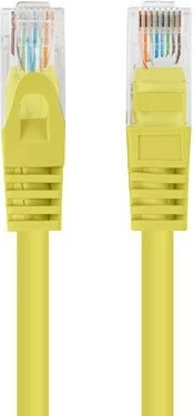 Patchkabel Lanberg PCU6-20CC-0025-Y, Cat.6 UTP, 0.25 m, Verdhë, 10 copë