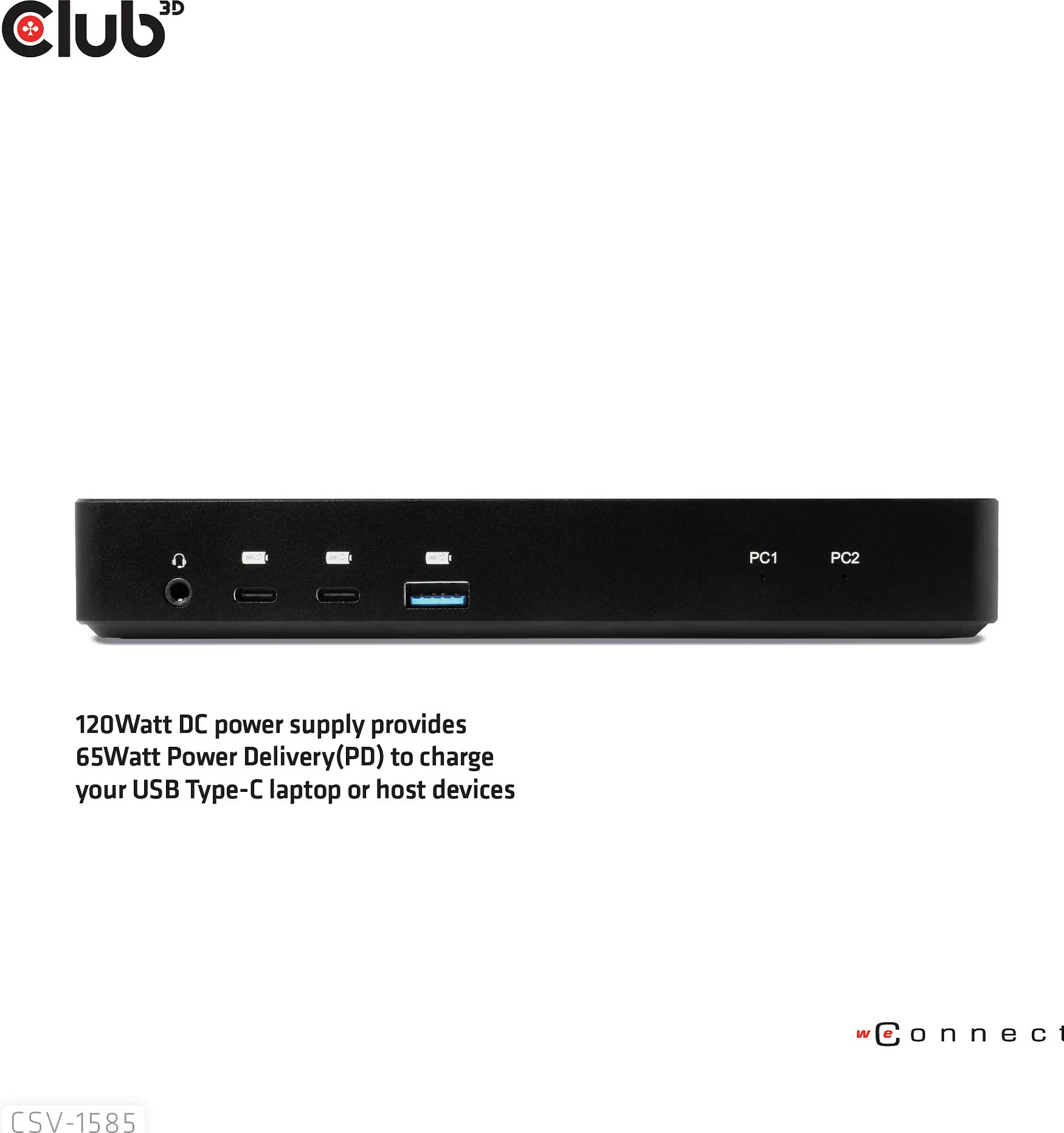 Switch KVM Club3D CSV-1585, 2x USB-C, 4K60Hz, HDMI, DisplayPort, i zi