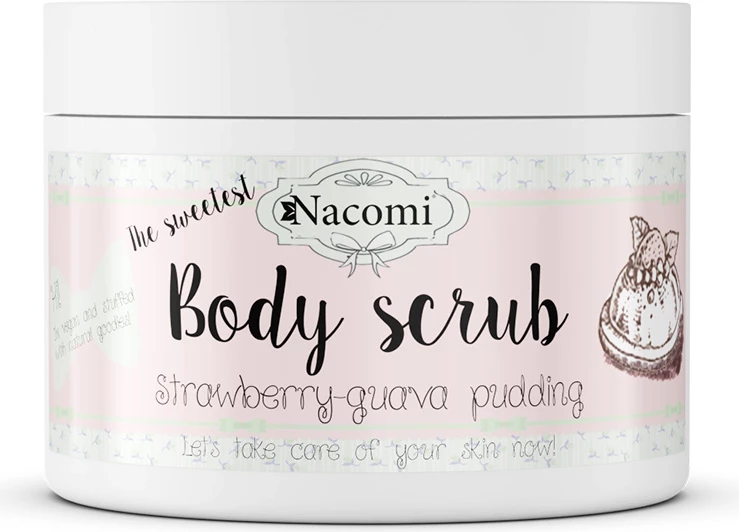 Peeling për trup Nacomi Strawberry Pudding për femra, 200g