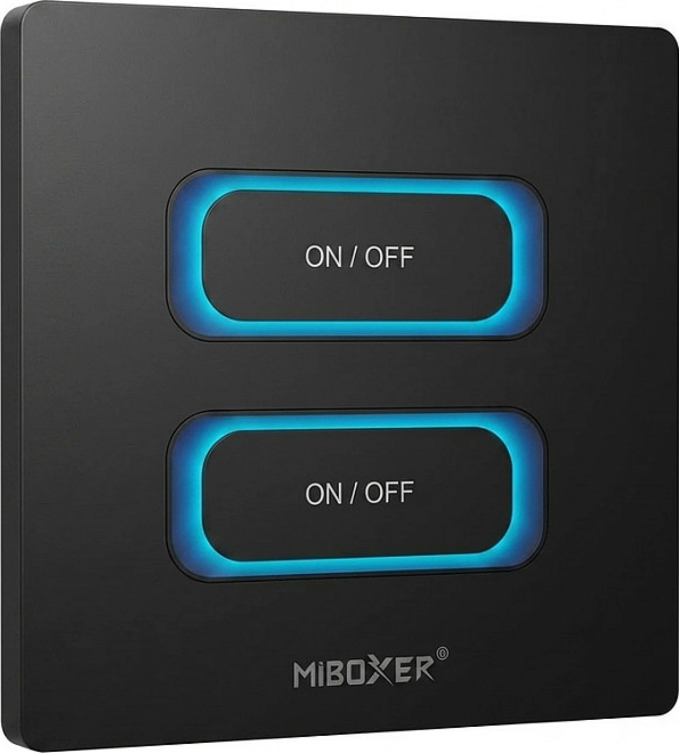 Panel Remote LED Miboxer 2-Gang 2.4GHz me sensor lëvizjeje dhe dimmer, i zi