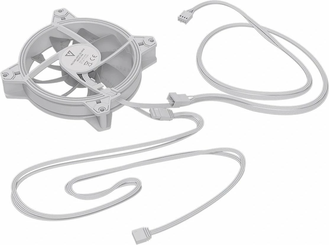 Ventilator kasë PC Modecom Volcano Apex 120 ARGB (FAN-APEX-120S-ARGB-200) 120mm PWM 4-pin, i bardhë, 1 copë