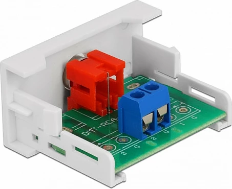 Modul RCA femër DeLOCK Easy 45, 22.5 x 45 mm, i bardhë