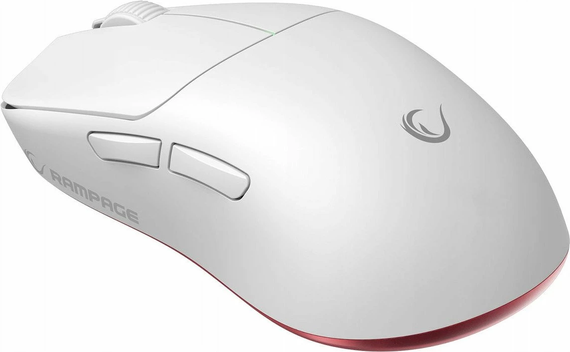 Maus Rampage Tilion 24000 DPI, optik, 5 butona, wireless + wired, i bardhë, set me USB receiver dhe kabllo USB-C