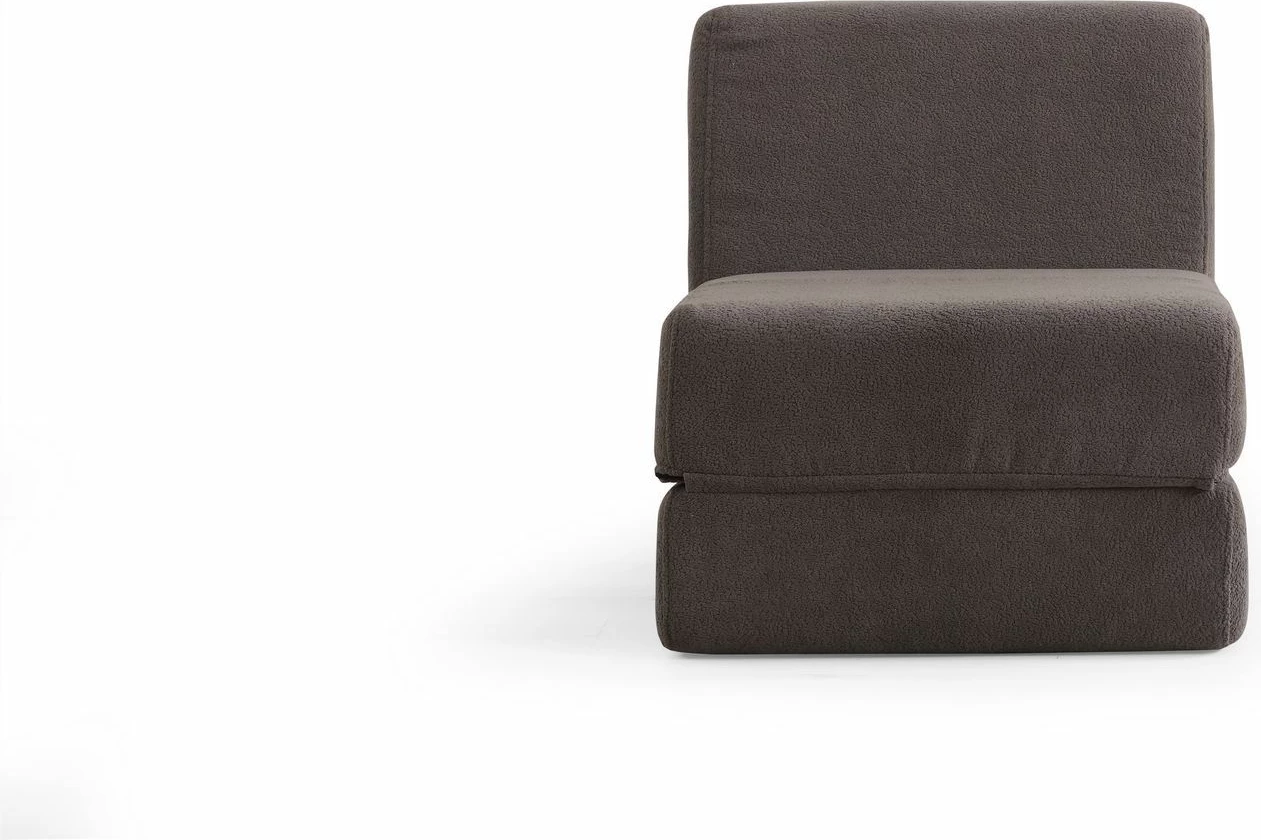 Krevat-karrige një vendëshe, ngjyrë gri e ngrohtë, Atelier del Sofa, Origami Convertable