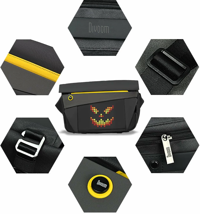 Çantë Me Ekran Led DIVOOM Pixoo slingbag-V