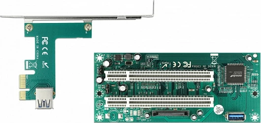 Kartë riser PCIe DeLOCK x1 në 2x PCI 32-bit, kabllo 60 cm