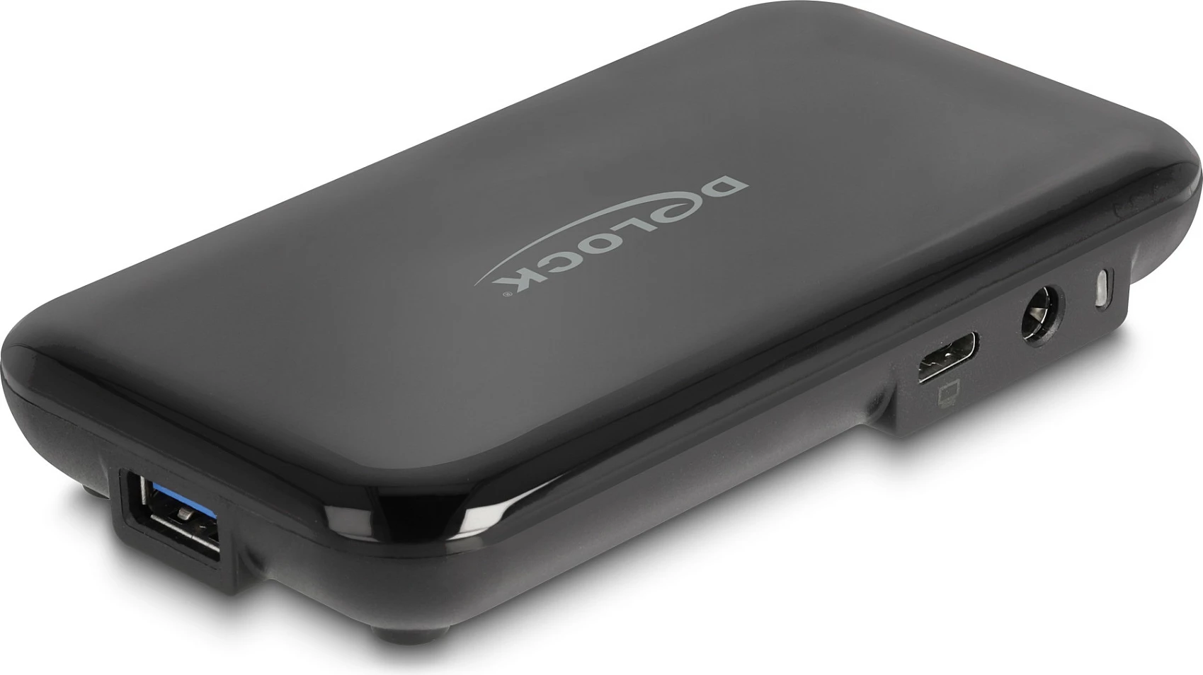 USB hub DeLOCK 7-Port USB 3.2 Gen 2, 4x USB-A + 3x USB-C, 10Gbps, me adapter, i zi