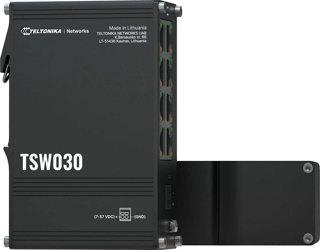 Switch Teltonika TSW030, 8x RJ45 10/100 Fast Ethernet, Unmanaged, DIN Rail, IP30, i zi