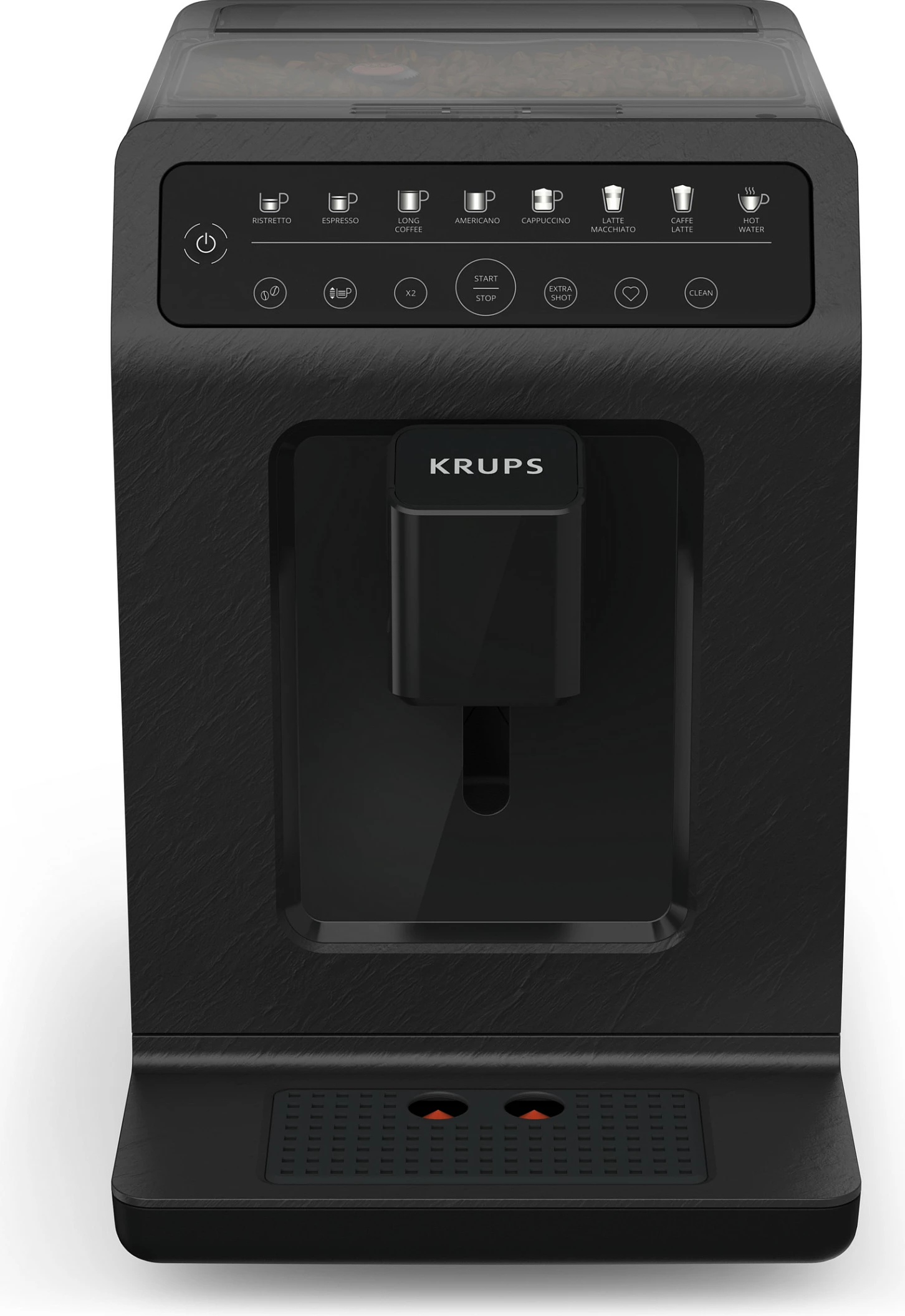 Aparat kafeje fully-automatik Krups Evidence ECOdesign, me mulli të integrum, 260 g, 2 filxhana, Slate