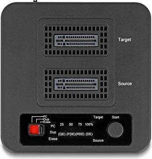 Docking station për SSD DeLOCK 64300, 2x M.2 NVMe, USB-C 20Gbps, e zezë