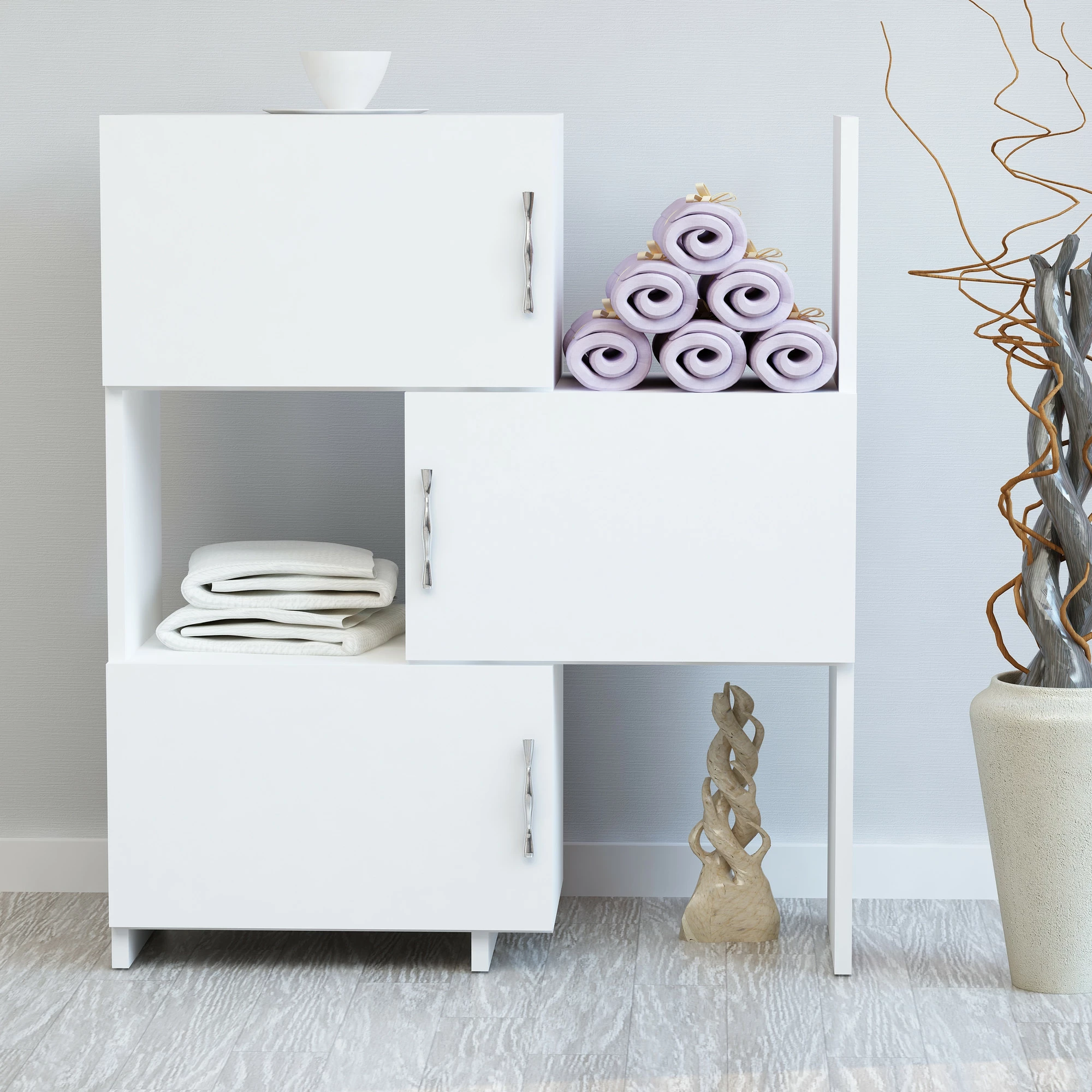 Dollap multifunksional Hanah Home, Anna, i bardhë