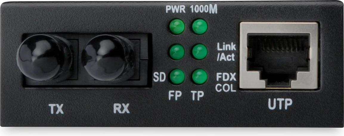 Media konvertues Digitus, 100Base-TX në 100Base-FX, RJ45/ST, 2km, i zi