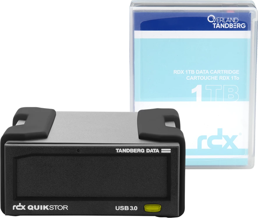 Drive i jashtëm RDX, Tandberg Data, QuikStor 8864-RDX, USB 3.0, me kasetë 1TB, e zezë, multipack