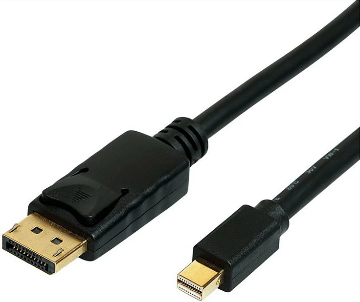Kabllo DisplayPort ROLINE 11.04.5814, Mini DP në DP, 1 m, 5K, e zezë