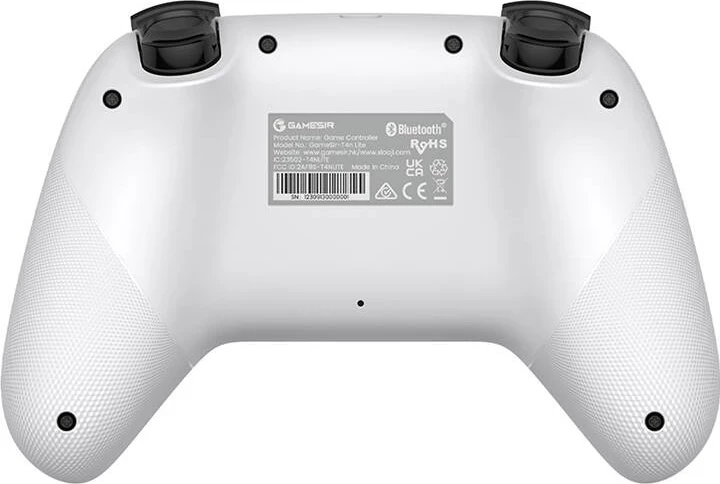 Kontroller wireless GameSir T4n Lite, Bluetooth/dongle/USB-C, bateri 600 mAh, i bardhë