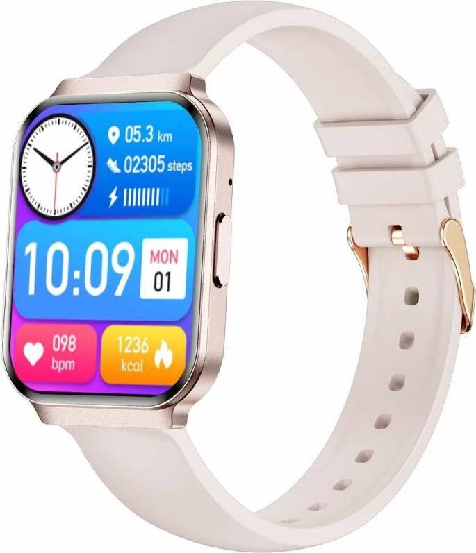 Smartwatch Gravity GT44-3, rozë, 2 rripa