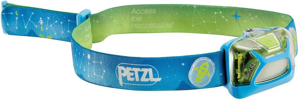Lampë koke Petzl TIKKID, 30 lm, IPX4, 3xAAA, për fëmijë, Blu