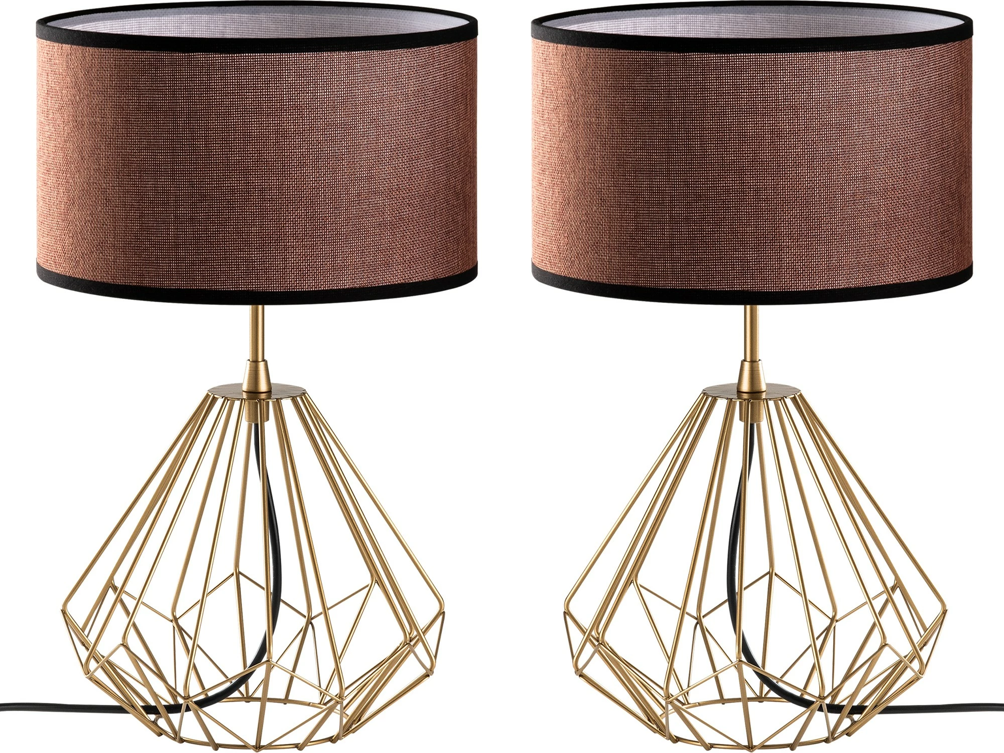 Set llamba tavoline Opviq, Diamond, ngjyrë ari, S-713, 2 copë