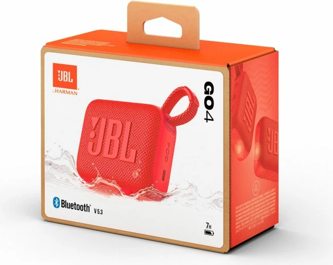 Altoparlant portativ Bluetooth JBL Go 4, 4.2 W, IP67, Bluetooth 5.3, i kuq