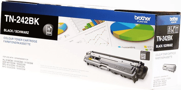Toner, Brother, TN-242BK, rendiment 2500 faqe, Standard, e zezë