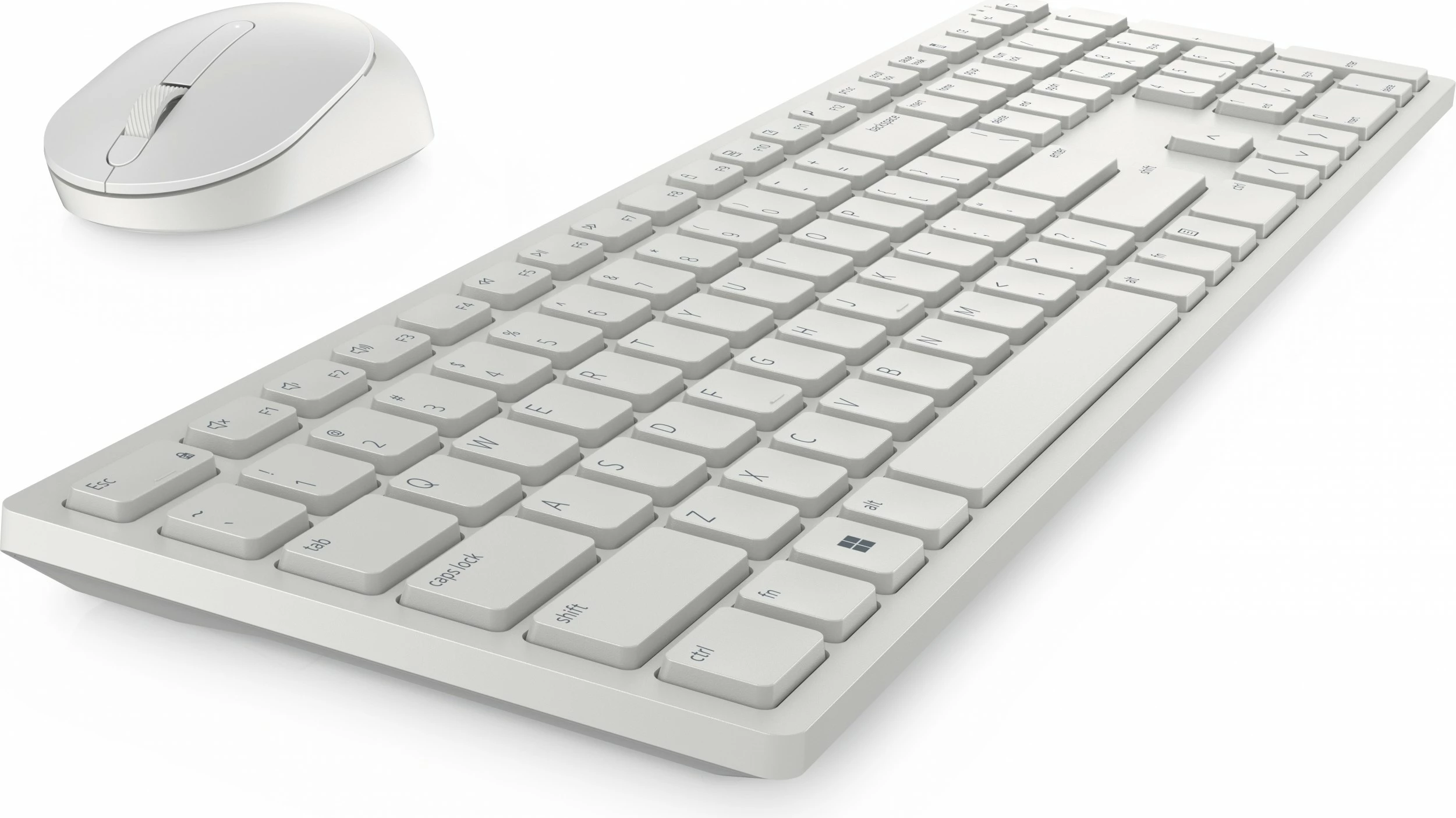 Tastierë dhe Maus DELL KM5221W-WH, Wireless, QWERTY, Bardhë