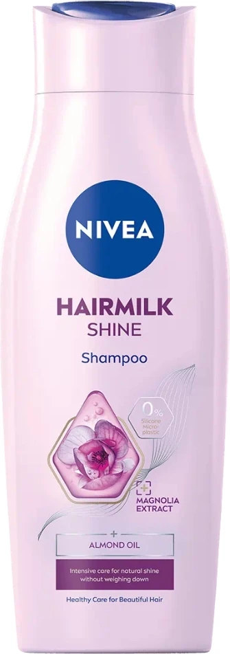Shampon për femra Nivea Hairmilk Natural Shine Gentle Caring, 400ml