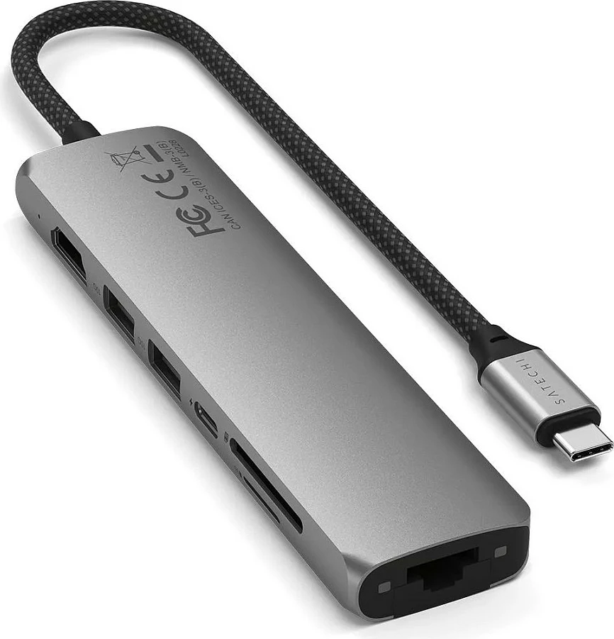 Hub USB-C Satechi Slim Multi-Port 7-në-1, Gri hapësinor