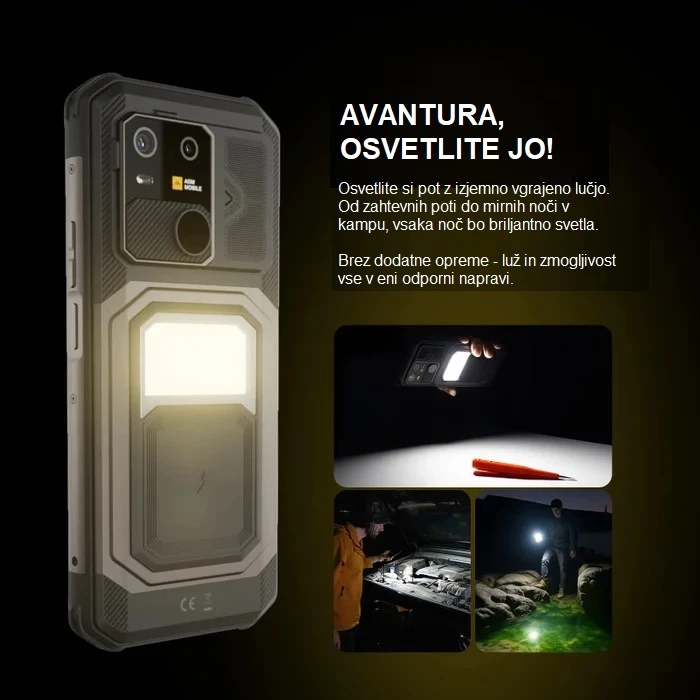 Celular AGM G3 Pro 12GB (+12GB) RAM / 512GB, kamerë termike, bateri 10000 mAh, zi/gri