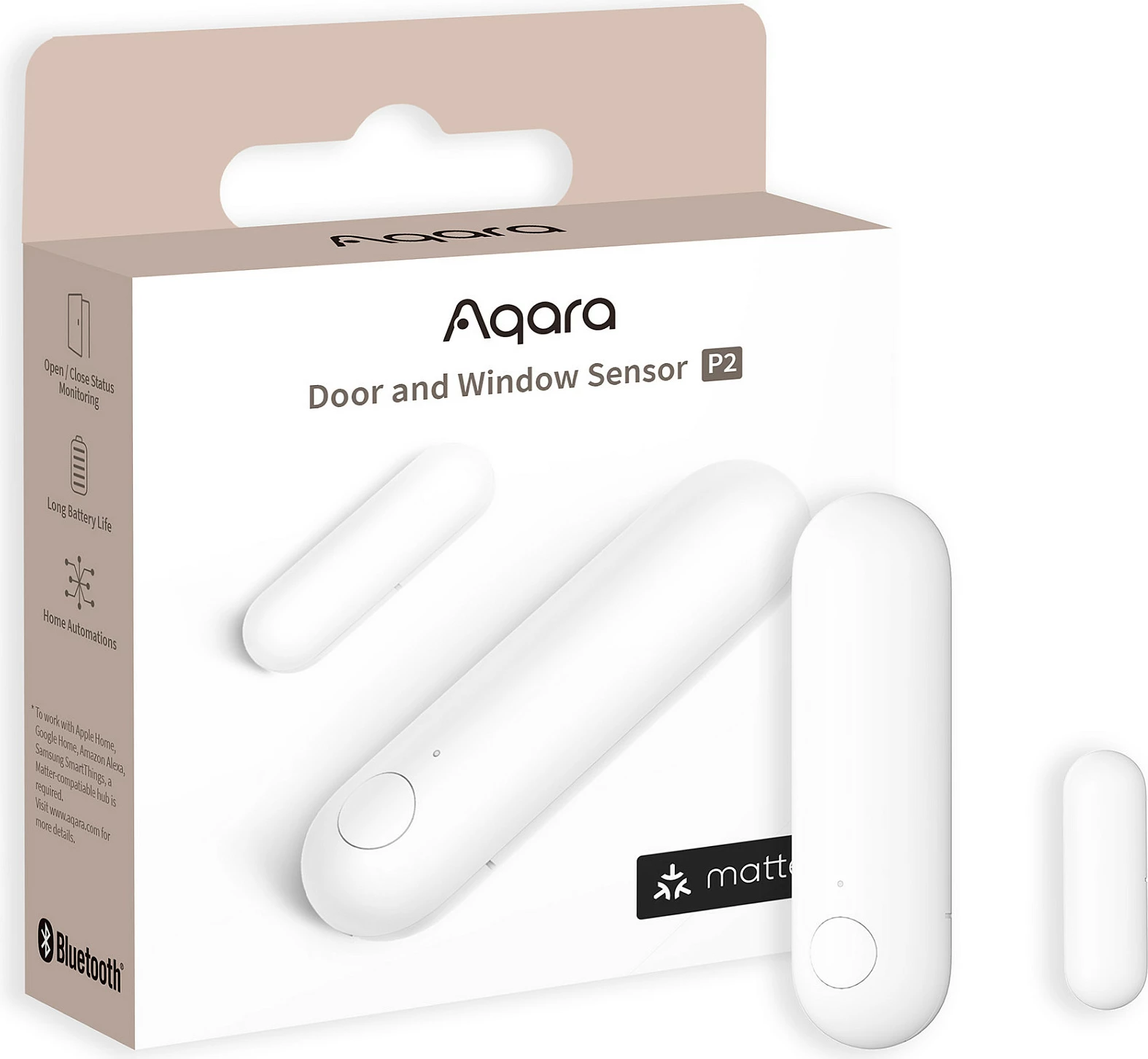 Sensor dere/dritare Aqara P2 (DW-S02D), Thread/Bluetooth, i bardhë