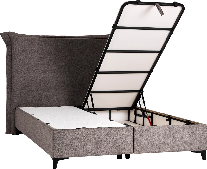 Krevat LONGWAVE me hapësirë për depo, për dyshek 160x200cm, ngjyrë gri 34-900, 214x180x140