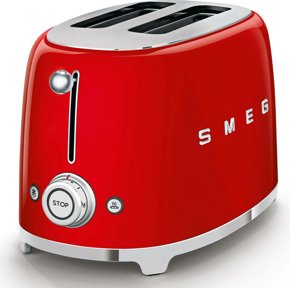 Toster Smeg TSF01RDEU 950W, 2 feta, pop-up, i kuq