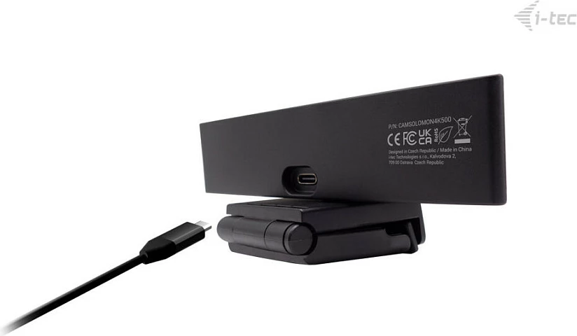 Webcam i-tec SOLOMON 500, 4K 60fps, PDAF, mikrofon i integrum, e zezë