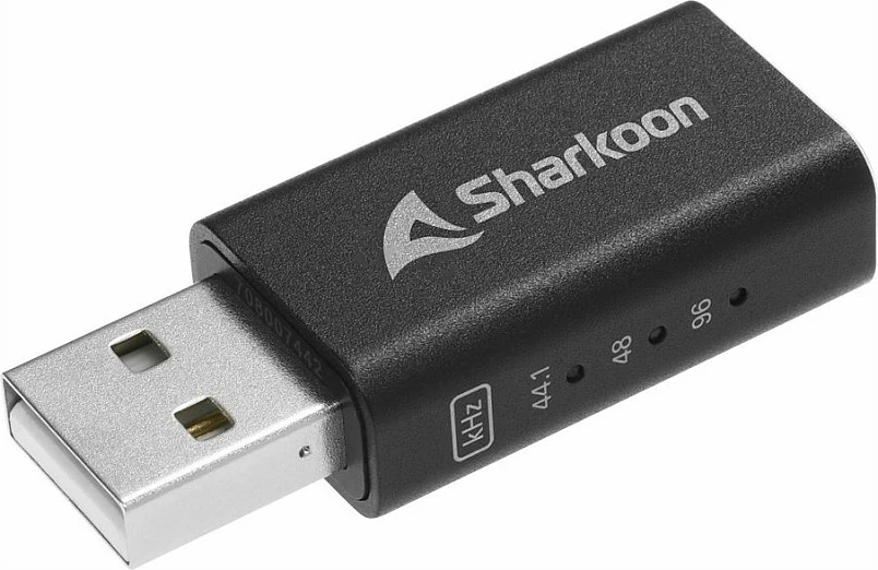 USB DAC Sharkoon Gaming DAC Pro S, USB-A në 3.5mm, 96kHz/24-bit, 2V, i zi