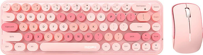 Set tastierë + maus wireless MOFII SMK-676367AG, rozë
