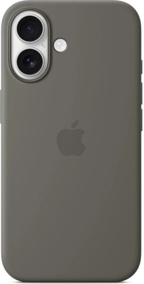 Apple iPhone 16 Silicone Case with MagSafe, Stone Gray