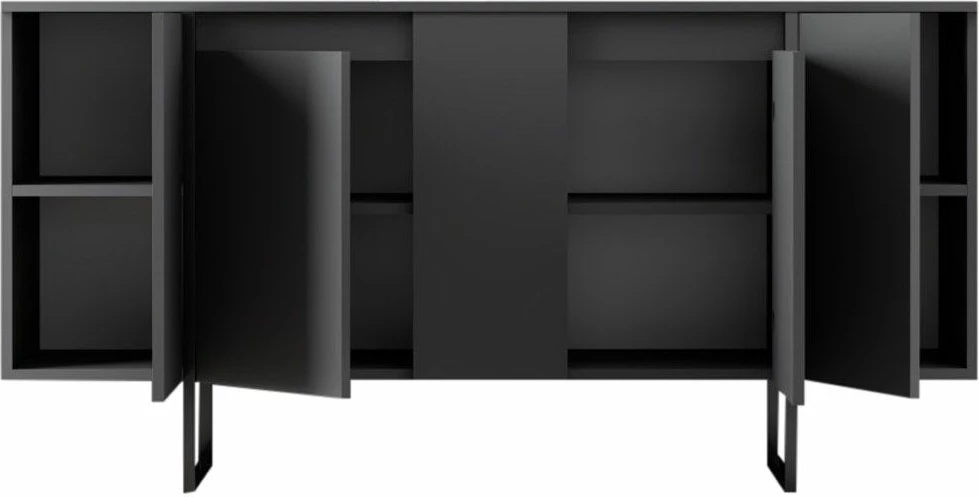 Konsolë moderne, ngjyrë antracit dhe e zezë, Skye Decor, 160x35x80 cm