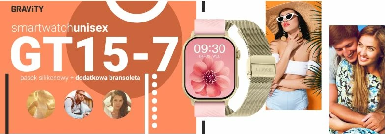 Smartwatch Gravity për femra, rozë