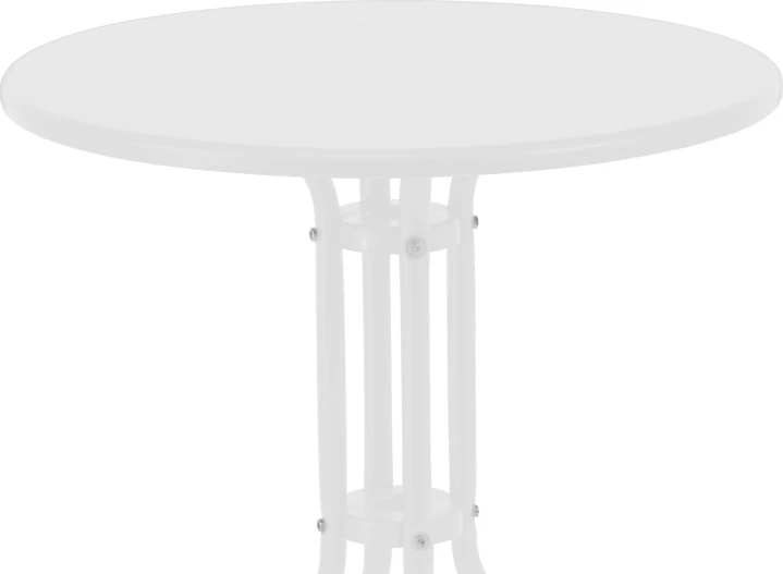 Tavolinë me karrige për terasë, ngjyrë bardhë, Φ60x70cm