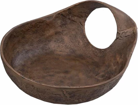 Enë dekorative SERVE LOOP, alumin, ngjyrë bronzi, 29x24x10cm