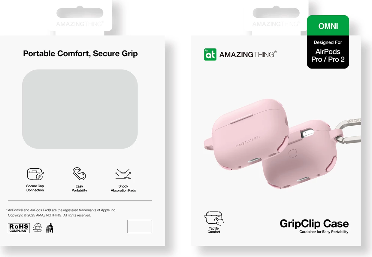 Mbështjellës AmazingThing Omni Case për AirPods Pro 2, Rozë