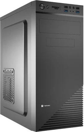 Kasë për Kompjuter NATEC ENCLOSURE CABASSU G2, MIDI TOWER, e Zezë