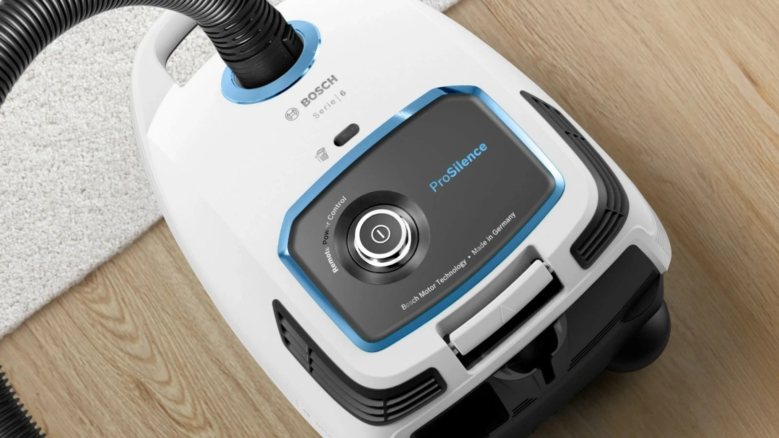 Fshesë me qese, Bosch, BGB6SIL1, ProSilence 66 dB, filtër HEPA, rreze 12 m, e bardhë