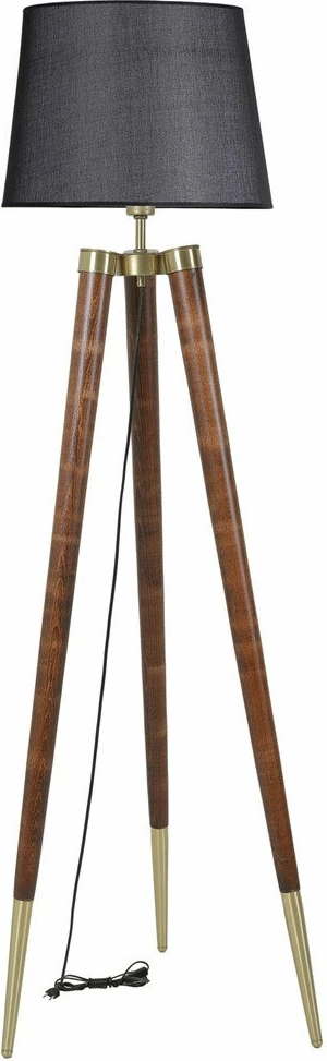 Llambë dyshemeje Opviq, ngjyrë e zezë dhe arre, 8578-5